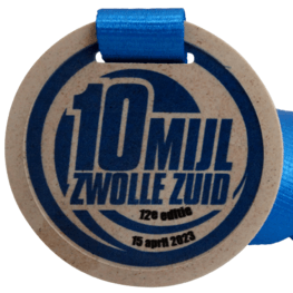 Eco-Medaille houtpulp 10 Mijl Zwolle Zuid