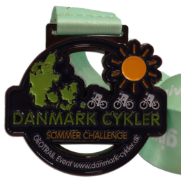 Virtual run medaille Danmark Cykler