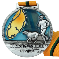 Medaille met glas-in-lood