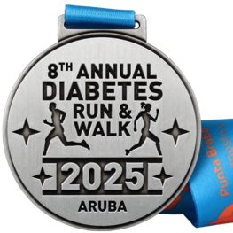 Diabetes Run & Walk Aruba medaille