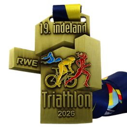 Triathlon in de land medaille