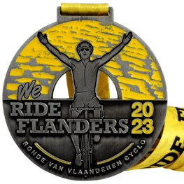 Toertocht fietsen medaille We Ride Flanders